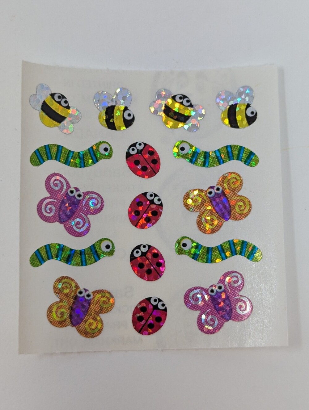 Sandylion Stickers Bugs Butterfly Caterpillar Ladybug Bee Vintage